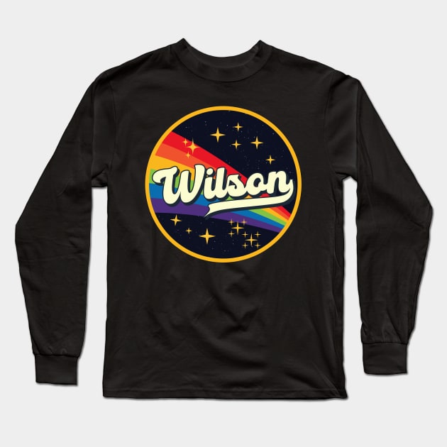 Wilson // Rainbow In Space Vintage Style Long Sleeve T-Shirt by LMW Art